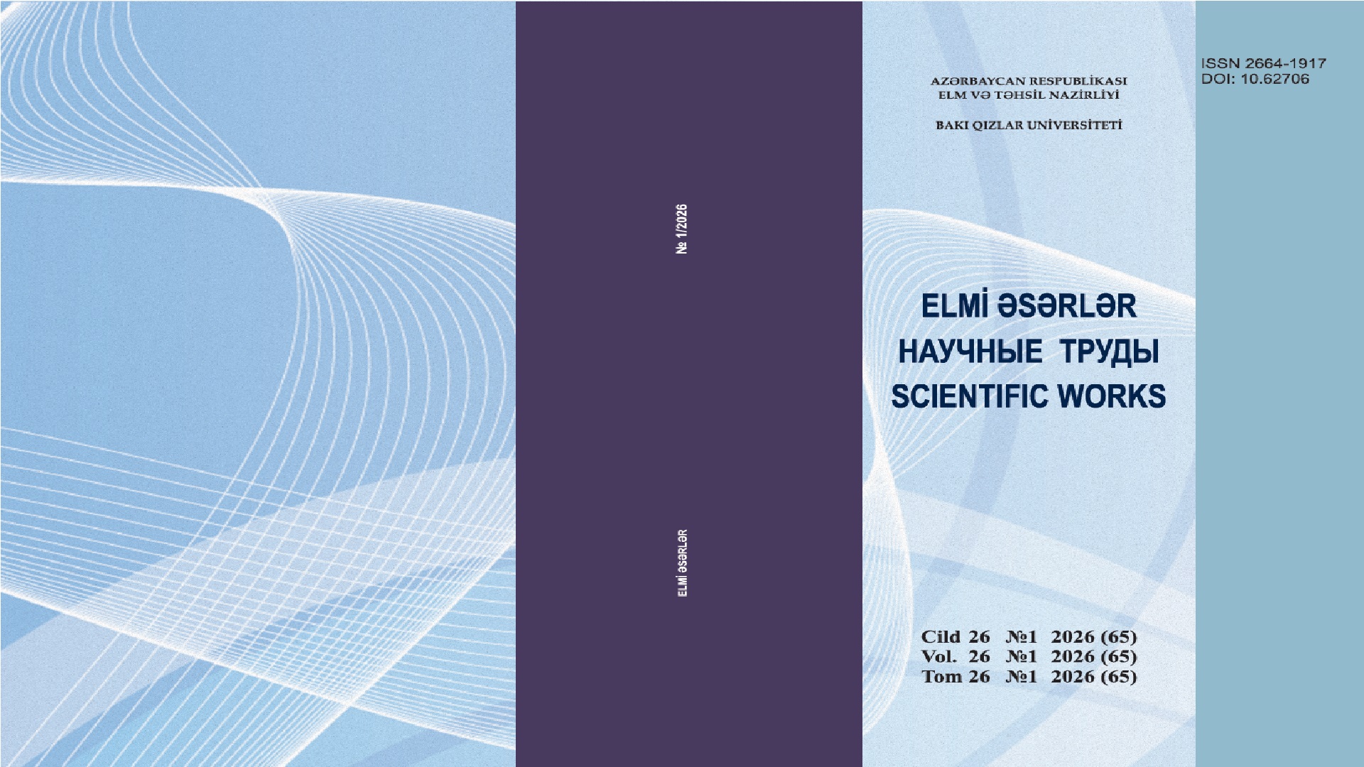 Jurnal -1 nömrə Cild 26 №1 2026(65)